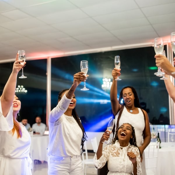 Group of women celebrating the new year